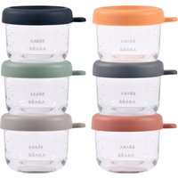 Beaba 6er-Set Portionsbehälter aus Glas 150 ml