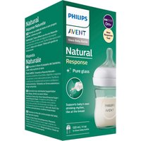 Philips Avent Babyflasche Natural Response, Glas, 120ml, ab Geburt