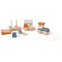 Kids Concept Kids Concept Zug mit Holzklötzen braun
