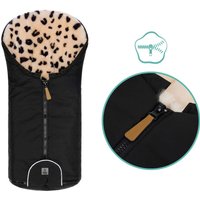 Babycab Winterfußsack Lammfell Oolu Wool für Tragewannen und Babyschalen schwarz