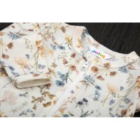 Joha Woll-Overall mit Klappfuß Blumen