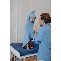 Meyco Baby Kapuzenbadetuch 75x75cm blau