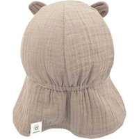 Maximo Musselin-Schirmmütze mit Nackenschutz und Ohren