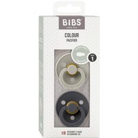 Bibs 2er-Pack Colour Schnuller Latex, symetrisch, 0-6M