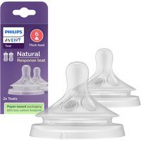 Philips Avent 2er-Pack Natural Response Sauger, Silikon, Stufe 6, ab 6M