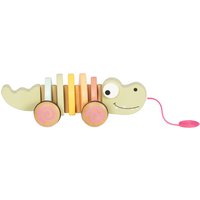 Solini Nachziehspielzeug Krokodil aus Holz