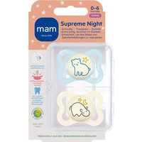 Mam 2er-Pack Schnuller Supreme Night Silikon, 0-6M