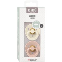Bibs 2er-Pack Colour Schnuller Latex, symetrisch, 0-6M