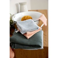 Lässig 3er-Pack Mullwaschtuch blau