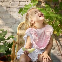 Elodie Lätzchen - Embroidery Anglaise Pink