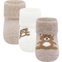 Ewers 3er-Pack Erstlingssocken Bär