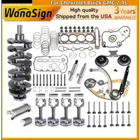 Engine Rebuild Overhaul Kit Crankshaft Rods Timing For Chevrolet Buick GMC 2.4L