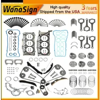 Engine Rebuild Overhaul Kit w/ Timing Chain For Chrysler Dodge Jeep Ram Volkswagen 3.6L 2011-2015