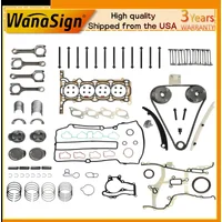 Head Gasket Set Timing Chain Kit Valve Connecting Rod Piston For Buick Chevrolet 1.4L 11-16
