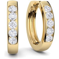 Ohrringe Creolen Gelbgold *Zirkonia* Gelbgold Creolen (hochwertig vergoldet) Kreolen Ohrringe Gelbgold Klappcreolen Geschenk Freundin Frau