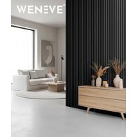 275x12x1,6 cm LD Lamele STEP (czarny mat) - Panel ścienny i sufitowy 3D
