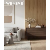 275x12x1,6 cm LD Lamele OBŁE półwałki (dąb wotan) - Panel ścienny i sufitowy 3D