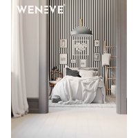 275x30x2,4 cm LD 6 lameli slim (biały mat) panel akustyczny na płycie MDF 6 mm - dekoracja ścienna 3D