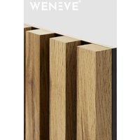 275x30x2,4 cm LD 6 lameli slim (dąb wotan) panel akustyczny na płycie MDF 6 mm - dekoracja ścienna 3D