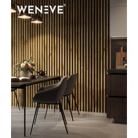 275x30x4,6 cm LD 5 lameli (dąb wotan) panel akustyczny na płycie MDF 6 mm - dekoracja ścienna 3D