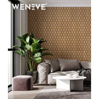 50x50x1,1 cm MB (lemon) panel frezowany MDF fornir dębowy - ozdobna dekoracja ścienna 3D