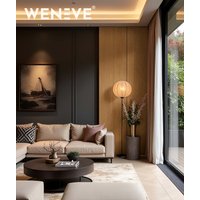 275x60x1,1 cm LD Blank (fornir dębowy) panel frezowany MDF - ozdobna dekoracja ścienna 3D