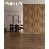 275x60x1,1 cm LD Jodełka XL (fornir dębowy) panel frezowany MDF - ozdobna dekoracja ścienna 3D