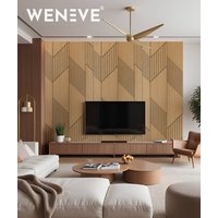 275x60x1,1 cm LD Skandi 2 (fornir dębowy) panel frezowany MDF - ozdobna dekoracja ścienna 3D