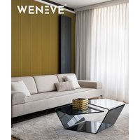 275x50x1,8 cm MB - LUNA (złoty metaliczny) - Lakierowany panel ścienny 3D