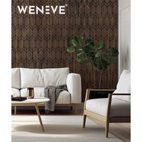 275x50x1,1 cm MB (lotos) panel frezowany MDF fornir orzech - ozdobna dekoracja ścienna 3D