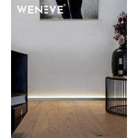 200 x 1,6 x 2,5 cm Minileiste - (srebrny) - Minimalistyczna listwa przypodłogowa cokołowa LED ready SLED16X5-01