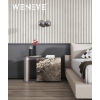 135x45,6 cm VT - PB57 (B0 Zgaszona biel) LAMEL OBŁY - Panel dekor 3D beton architektoniczny