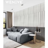 120x60 cm VT - PB04 (B0 Zgaszona biel) ŻALUZJE - panel dekor 3D beton architektoniczny