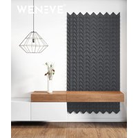 93,5x60 cm VT - PB49 (B15 Grafitowa czerń) JODEŁKA - Panel dekor 3D beton architektoniczny