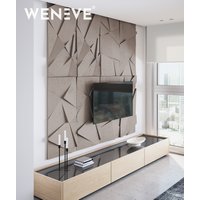 120x60 cm VT - PB05 (CL05 Delikatna trufla) KRYSZTAŁ, wersja C - panel dekor 3D beton architektoniczny