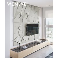 120x60 cm VT - PB05 (CL08 Pistacjowa biel) KRYSZTAŁ, wersja LOSOWA - panel dekor 3D beton architektoniczny