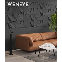 60x60 cm VT - PB06 (B15 Grafitowa czerń) ORIGAMI - panel dekor 3D beton architektoniczny LOSOWY