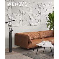 60x60 cm VT - PB06 (B0 Zgaszona biel) ORIGAMI - panel dekor 3D beton architektoniczny A