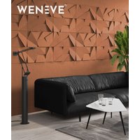 60x60 cm VT - PB06 (CL01 Ceglasta terakota) ORIGAMI - panel dekor 3D beton architektoniczny A