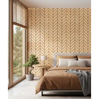 30x60x1,1 cm LD (Jodełka mini) panel frezowany MDF fornir dębowy - ozdobna dekoracja ścienna 3D