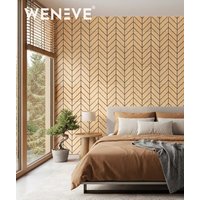 30x60x1,1 cm LD Jodełka mini (fornir dębowy) panel frezowany MDF - ozdobna dekoracja ścienna 3D