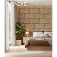 30x60x1,1 cm LD Koperta 2 mini (fornir dębowy) panel frezowany MDF - ozdobna dekoracja ścienna 3D