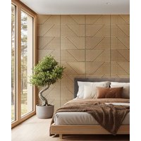30x60x1,1 cm LD (Koperta 1 mini) panel frezowany MDF fornir dębowy - ozdobna dekoracja ścienna 3D