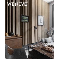 275x48x5,9 cm LD 8 lameli (dąb sonoma) panel akustyczny na płycie MDF 19 mm - dekoracja ścienna 3D