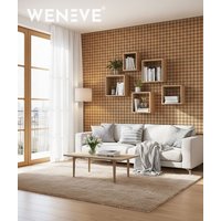 275x60x1,1 cm LD Grid (fornir dębowy) panel frezowany MDF - ozdobna dekoracja ścienna 3D