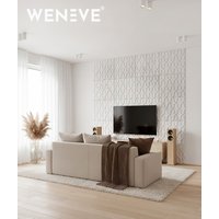 49,5x49,5 cm DS - NEXO (Biały) - Panel ścienny 3D beton architektoniczny