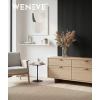 275x12x1,6 cm LD Lamele OBŁE półwałki (czarny mat) - Panel ścienny i sufitowy 3D