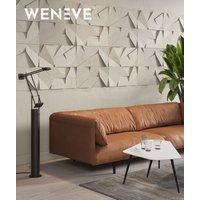 60x60 cm VT - PB06 (KS Kość słoniowa) ORIGAMI - panel dekor 3D beton architektoniczny B