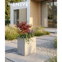31x25x30 cm CT - Donica betonowa w kształcie prostokąta (szara)