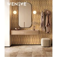 50x50x1,1 cm MB (lotos) panel frezowany MDF fornir dębowy - ozdobna dekoracja ścienna 3D